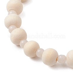 3Pcs Synthetic Turquoise & Wood & Glass Beaded Stretch Bracelets for Women&nbsp;BJEW-JB11126