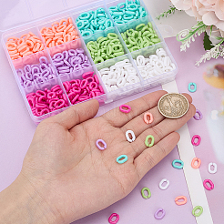 600Pcs 6 Styles Opaque Acrylic Linking Rings&nbsp;MACR-SP0002-37