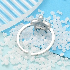304 Stainless Steel Open Cuff Finger Rings for Women&nbsp;RJEW-B109-07P-01