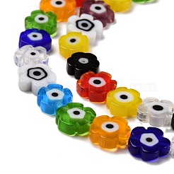 Handmade Millefiori Glass Bead Strands&nbsp;LAMP-J035-8mm-40