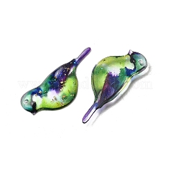 2Pcs Transparent Epoxy Resin Pendants&nbsp;RESI-A044-03A