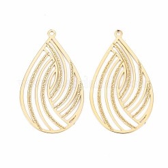 Rack Plating 304 Stainless Steel Filigree Pendants&nbsp;X-STAS-T057-30G