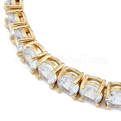 Rack Plating Brass Micro Pave Cubic Zirconia Chain Bracelets&nbsp;BJEW-P341-06A-G