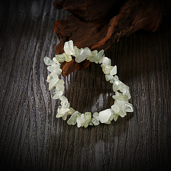 Natural New Jade Chips Stretch Bracelets&nbsp;BJEW-BB16534-A