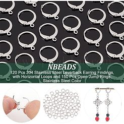 120Pcs 304 Stainless Steel Leverback Earring Findings&nbsp;STAS-NB0001-56