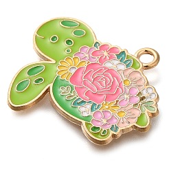 Animal Flower Alloy Enamel Pendants&nbsp;ENAM-Q508-01B
