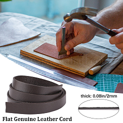 3Pcs Flat Leather Jewelry Cord&nbsp;WL-GF0001-16B-01