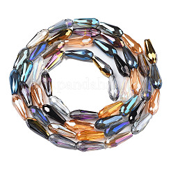 Electroplate Transparent Glass Beads Strands&nbsp;X-EGLA-Q026-014