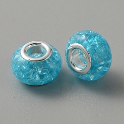Crackle Resin European Beads&nbsp;FIND-CJC0010-38B