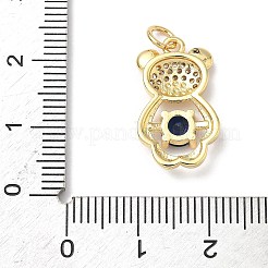 Brass Micro Pave Cubic Zirconia Pendants&nbsp;KK-Q068-04A
