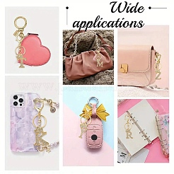 Golden Alloy Rhinestone Keychain&nbsp;KEYC-YW00105-01