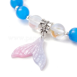 Synthetic Moonstone Beads Stretch Bracelets for Women&nbsp;X1-BJEW-TA00600