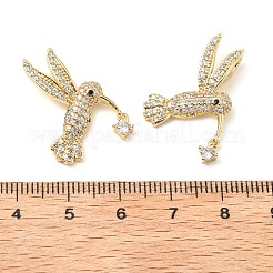 Brass Micro Pave Clear Cubic Zirconia Pendants&nbsp;KK-G533-07A-G