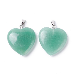 Natural Green Aventurine Pendants&nbsp;X-G-G956-B37-FF