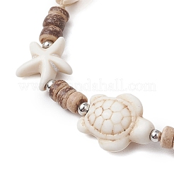 Summer Beach Starfish Turtle Adjustable Anklets&nbsp;AJEW-AN00634-02