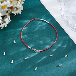 12Pcs Column Sterling Silver Cord Ends&nbsp;STER-BC0004-48B