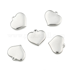 Tarnish Resistant 304 Stainless Steel Mirror Polished Finish Stamping Blank Tag Heart Pendants&nbsp;X-STAS-R063-02