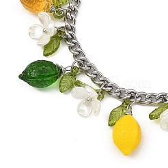 Glass & Acrylic Charm Bracelets&nbsp;BJEW-JB13974