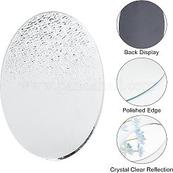 6Pcs Oval Glass Mirror&nbsp;AJEW-OC0003-19