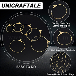 DIY Big Circle Drop Earring Making Kit&nbsp;DIY-UN0004-09