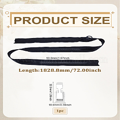 Nylon & Resin Zipper&nbsp;FIND-LP0007-40