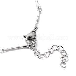 Non-Tarnish 304 Stainless Steel Bar Link Chain Brcelets&nbsp;BJEW-K226-11P