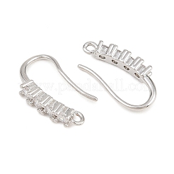 Brass Rhinestone Earring Hooks&nbsp;KK-C261-01C-P