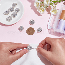 18Pcs 1-Hole Zinc Alloy Rhinestone Shank Buttons&nbsp;BUTT-WR0001-36S