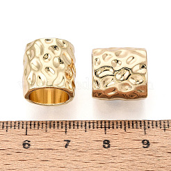 Textured Rack Plating Alloy Large Hole Beads&nbsp;PALLOY-T091-43G