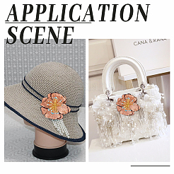 3D Flower Sequin Patches&nbsp;PATC-WH0012-01A
