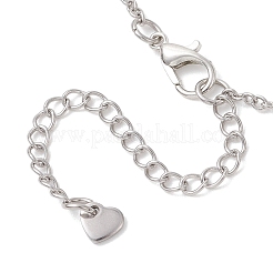 Alloy Rose Flower and Round Shell Pearl Pendant 304 Stainless Steel Cable Chain Necklaces for Women&nbsp;NJEW-JN05759-02