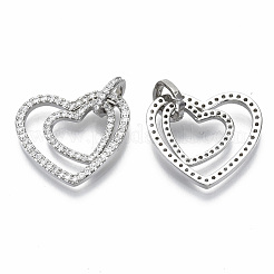 Brass Micro Pave Cubic Zirconia Pendants&nbsp;ZIRC-S061-165P-NF