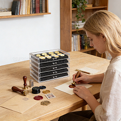 5-Tier Plastic Drawer-Style Storage Boxes&nbsp;AJEW-WH0077-265B