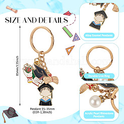 Acrylic & Alloy Enamel Keychain&nbsp;KEYC-TAC00054
