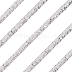 5M Braided Round PU Leather Jewelry Cord&nbsp;OCOR-GF0004-96B-04