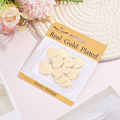 12Pcs Brass Heart Charms&nbsp;KK-BBC0027-76G