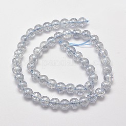 Electroplate Synthetic Crackle Quartz Bead Strands&nbsp;EGLA-J067-6mm-HR09