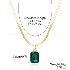 Alloy Glass Pendants Necklaces&nbsp;PW-WG98DF1-06