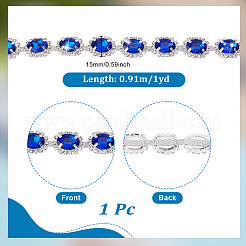 1 Yard Brass Glass Rhinestone Chains&nbsp;KK-NB0003-96B
