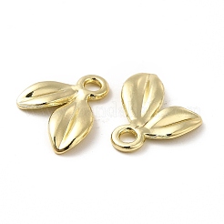 Rack Plating Alloy Leaf Charms&nbsp;LS-FIND-G044-07LG
