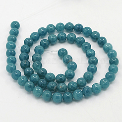 Natural White Jade Beads Strands&nbsp;G-G051-R1-8mm