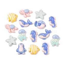Ocean Theme Opaque Resin Cabochons&nbsp;RESI-K030-05