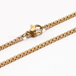 304 Stainless Steel Box Chain Necklaces&nbsp;NJEW-E026-11