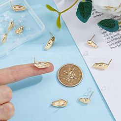 12Pcs 2 Style Brass Stud Earring Findings&nbsp;KK-FH0004-95