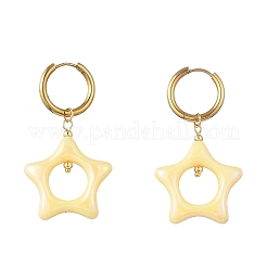 Acrylic & 202 Stainless Steel Stud Earrings&nbsp;EJEW-JE07448