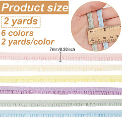 12 Yards 6 Colors Nylon Ruffled Elastic Lace Trim&nbsp;OCOR-GL0001-07