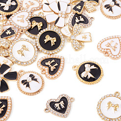 24Pcs 12 Styles Alloy Enamel Pendants&nbsp;FIND-TA0008-24
