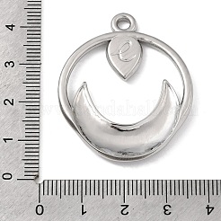 Moon 304 Stainless Steel Pendant Cabochon Setting&nbsp;STAS-P454-10P
