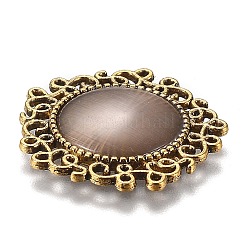 Hollow Retro Plastic Imitation Cat Eye Cabochons&nbsp;KK-Z004-01E-AG