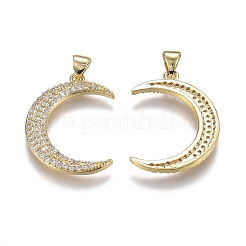 Brass Micro Pave Cubic Zirconia Pendants&nbsp;ZIRC-A011-15C-G